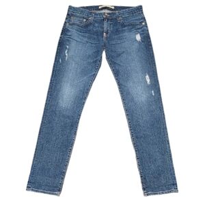 Big Star Billie Boyfriend Jeans Distressed Blue Slim Denim Buckle Womens Size 25